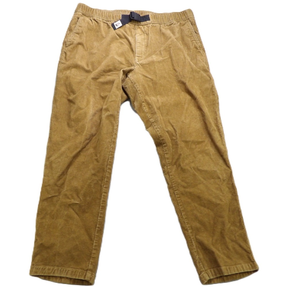 The North Face Berkeley Cord Pants Men XL‎ Tan Cotton Corduroy Belted Field Hike